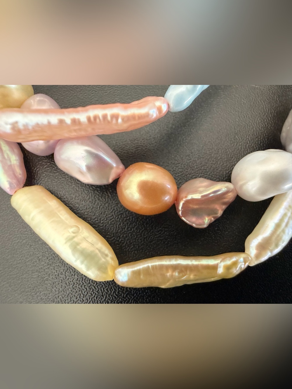NEW SET OF 3 MULTICOLOR CULTURED FRESHWATER PEARL STRETCH BRACELETS